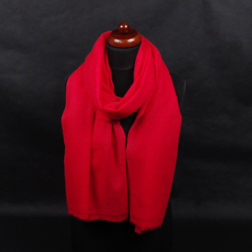 100% Kaschmir-Schal groß rot