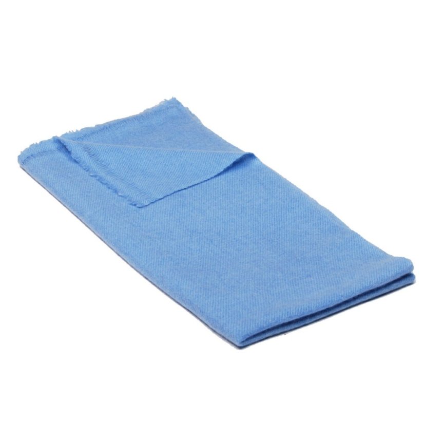 100% Kaschmirschal exklusiv mittelgroß hellblau