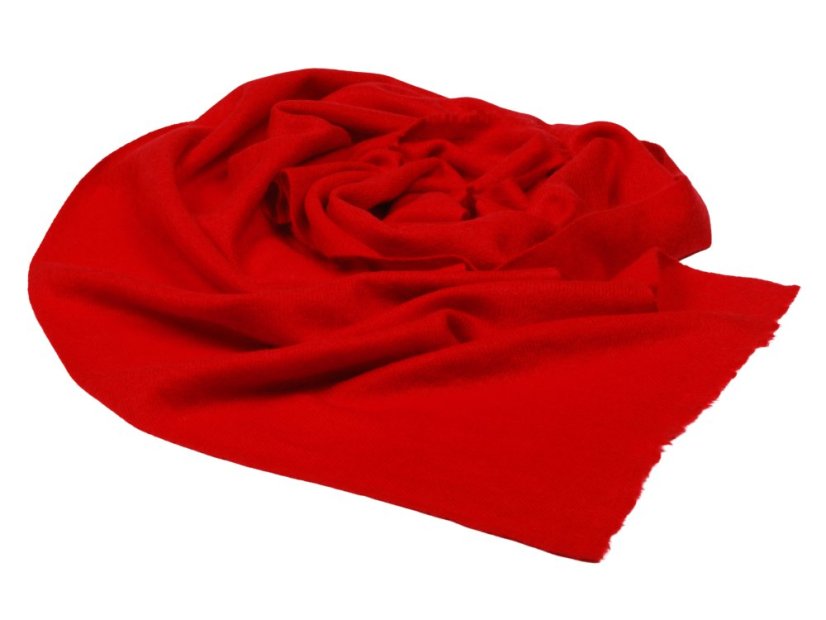 100% kašmírový šál exclusive úzky červený