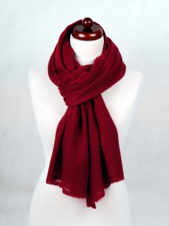 100% kašmírová šála velká tmavě červená