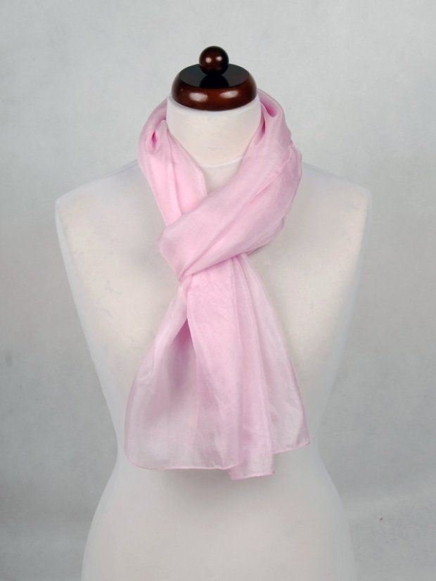 Seidenschal einfarbig hellrosa
