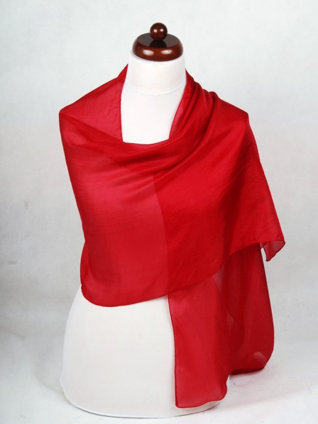 Seidenschal einfarbig rot