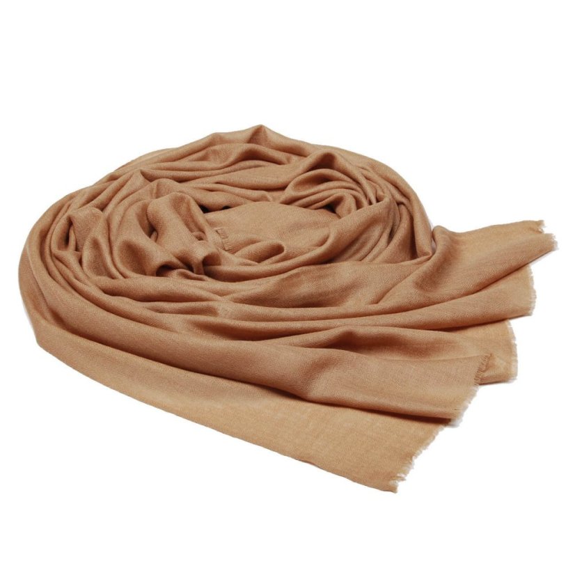 Pashmina-Wollschal Self hellbraun