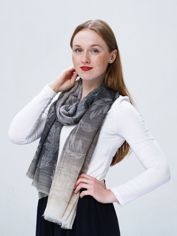 Kaschmirische Pashmina exklusiv mit Schwarz