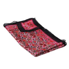 Hodvábny šál s potlačou šedo-červený