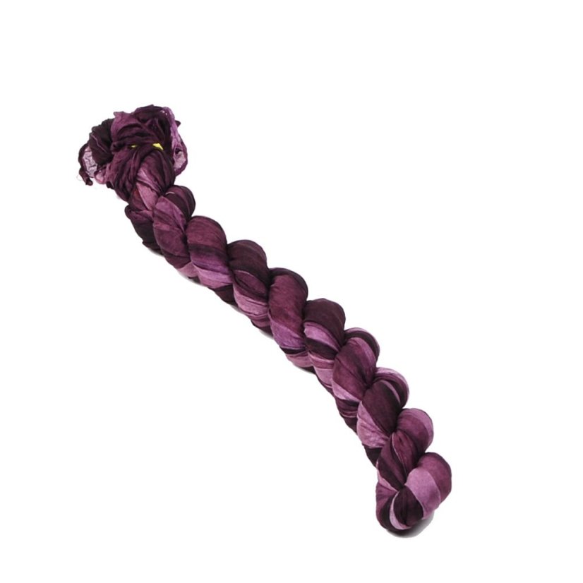 Hodvábny šál pokrčený fialovohnedý