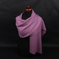 100% kašmírová šála exclusive úzká fialová s šedým nádechem