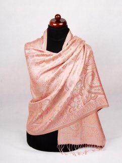 Hodvábny šál Super veľký svetloružový