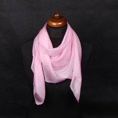 Hedvábný šátek jednobarevný světle růžový