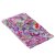 Seidenschal mit Aufdruck grau-blau mit Rosa