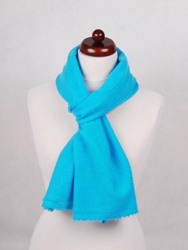 100% kašmírová šála exclusive úzká tyrkysová