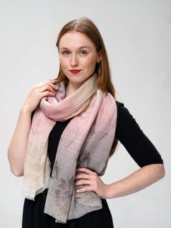 Kaschmirische Pashmina exklusiv mit Hellrosa