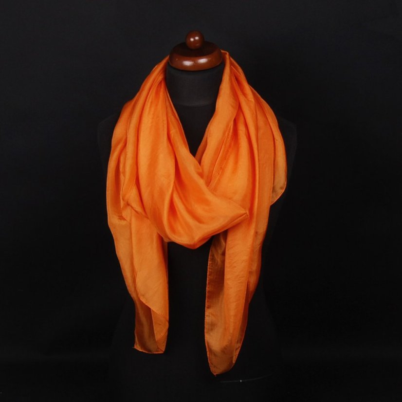 Hodvábny šál veľký oranžový