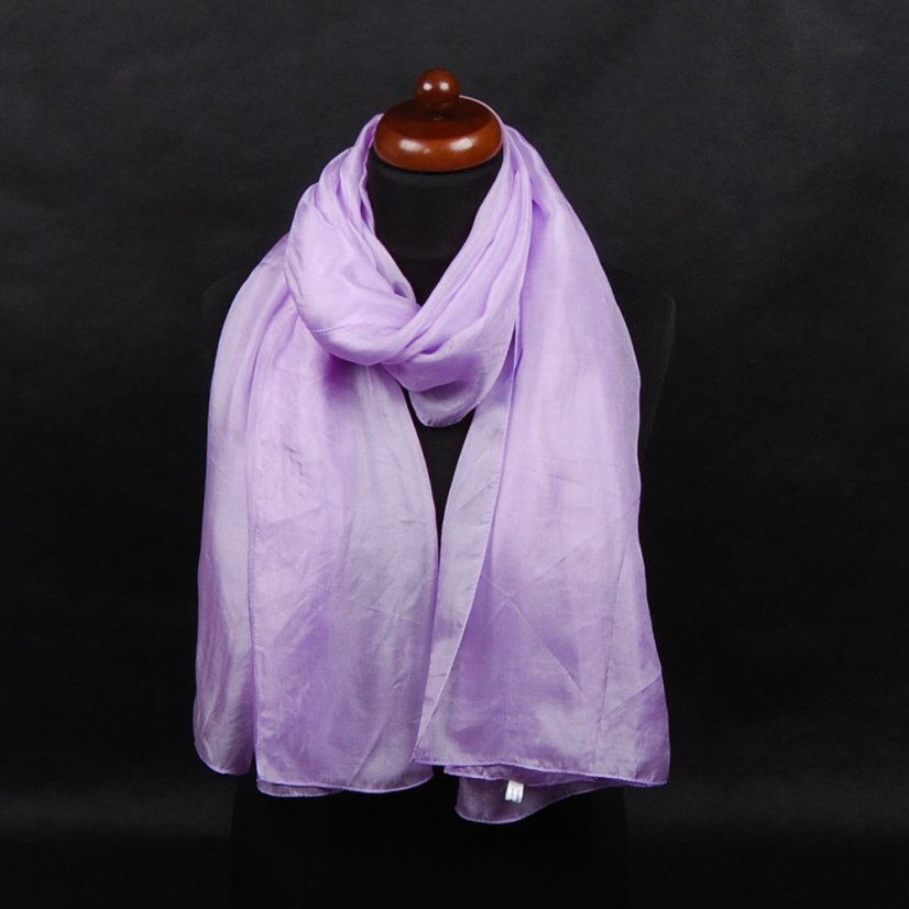 Hodvábny šál veľký svetlofialový