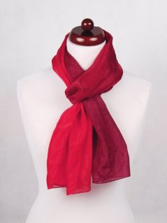 Seidenschal für Herren Ombre bordeaux mit Rot