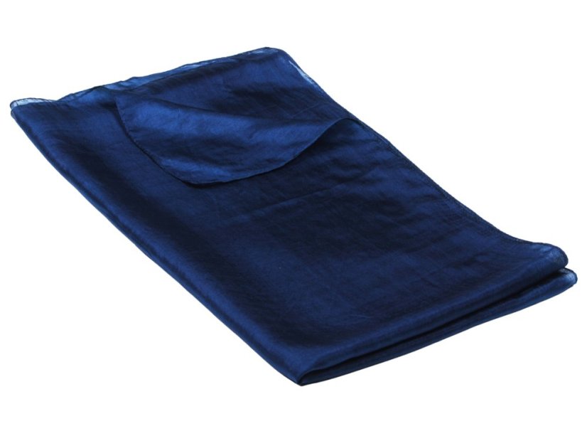 Hedvábná šála jednobarevná tmavě modrá