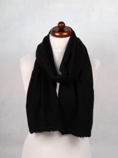 100% kašmírový šál exclusive úzky čierny