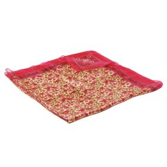 Hodvábna šatka s potlačou ružová so žltou farbou