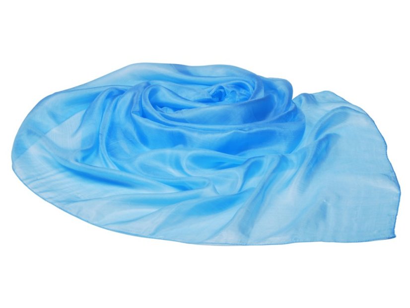 Seidenschal einfarbig hellblau