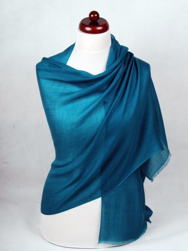 Ring-pashmina exklusiv in Petrol-Farbe