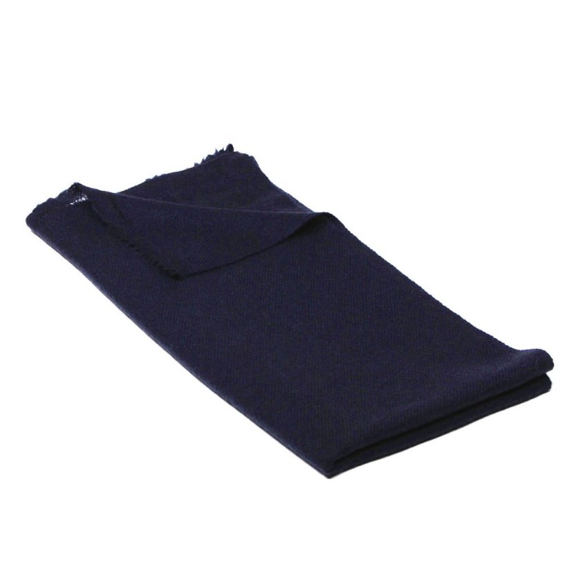 100% kašmírová šála exclusive střední tmavě modrá s fialovým nádechem