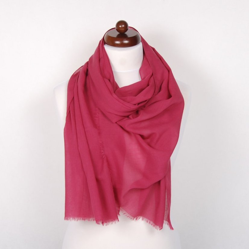 Schal aus Bio-Baumwolle dunkelrosa