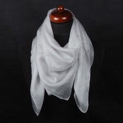 Hedvábný šátek jednobarevný světle šedý