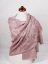 Šála z merino vlny světle růžová s šedou