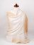 Kaschmirische Pashmina exklusiv creme mit Gold  und Graubraun