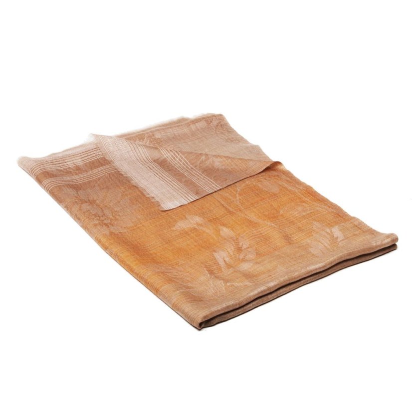 Kašmírska vlnená pašmína exclusive so zlatou farbou