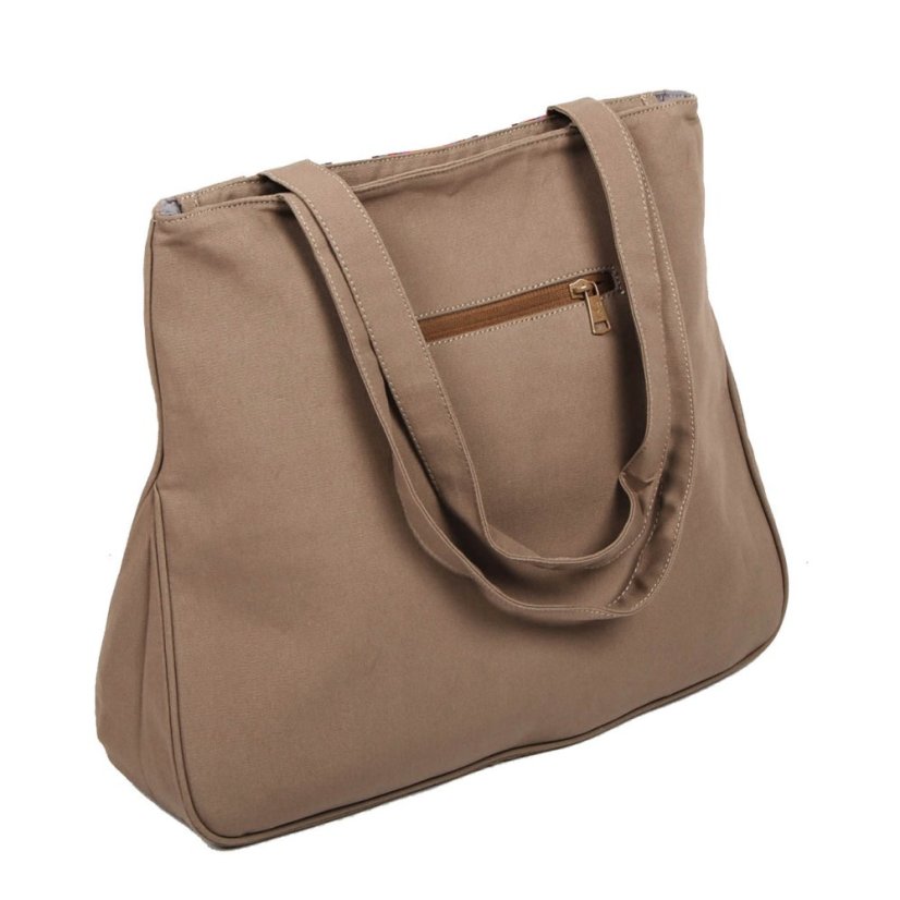 Tibetische Handtasche Tote Samye Druk graubraun