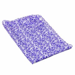 Hodvábny šál s potlačou fialovomodro-biely