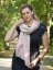 Kaschmirische Pashmina exklusiv creme mit Hellrosa und Graubraun