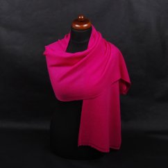 100% kašmírová šála exclusive úzká magenta