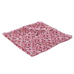 Hedvábný šátek s potiskem růžovo-smetanový