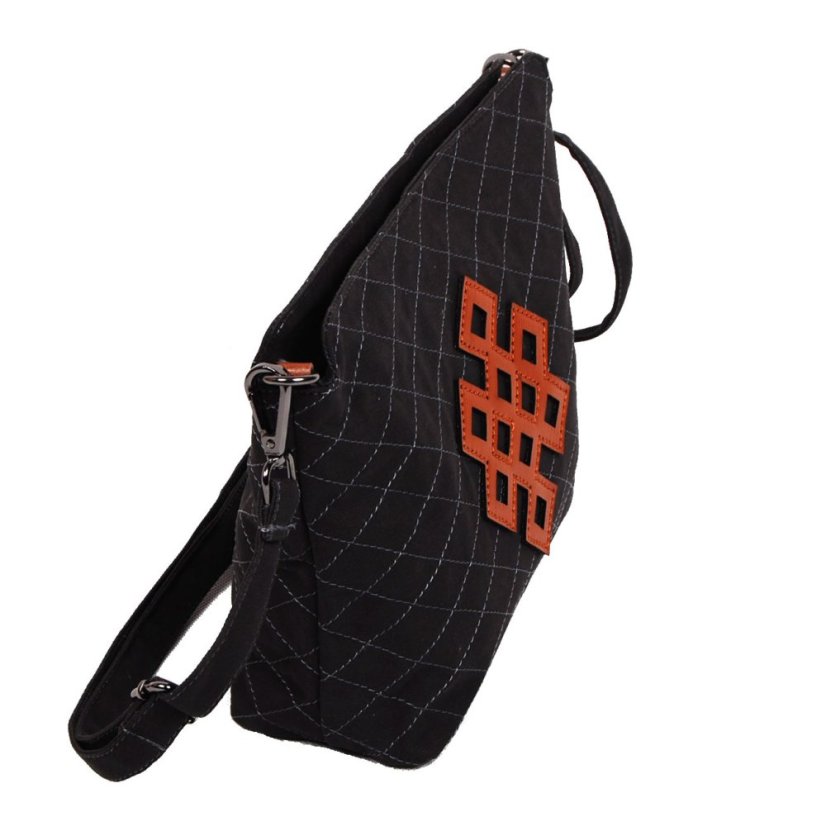 Tibetische Handtasche crossbody Tharpa dunkelgrau