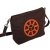 Tibetische Handtasche crossbody Tharpa Khorlo dunkelbraun