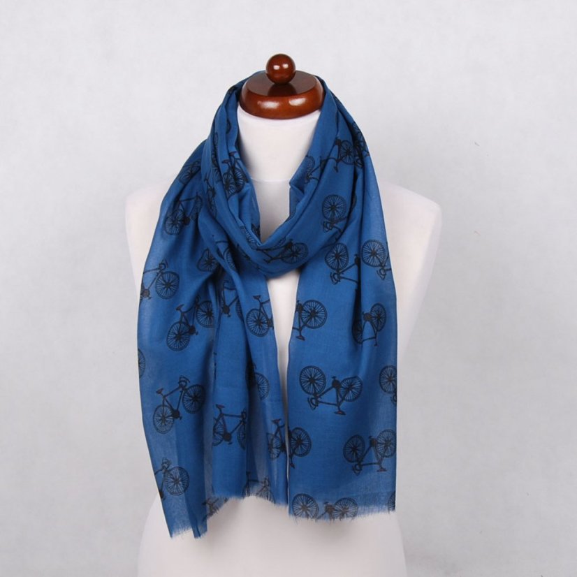 Schal aus Baumwolle dunkelblau