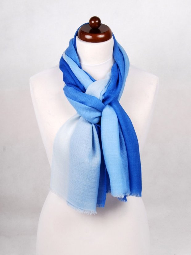 Ring-Pashmina exklusiv Ombre blau