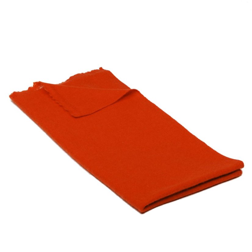 100% Kaschmirschal exklusiv mittelgroß dunkelorange