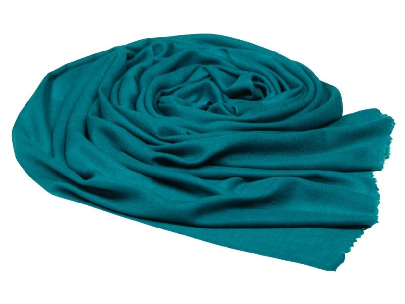 Pashmina-Wollschal Self in Smaragdgrün