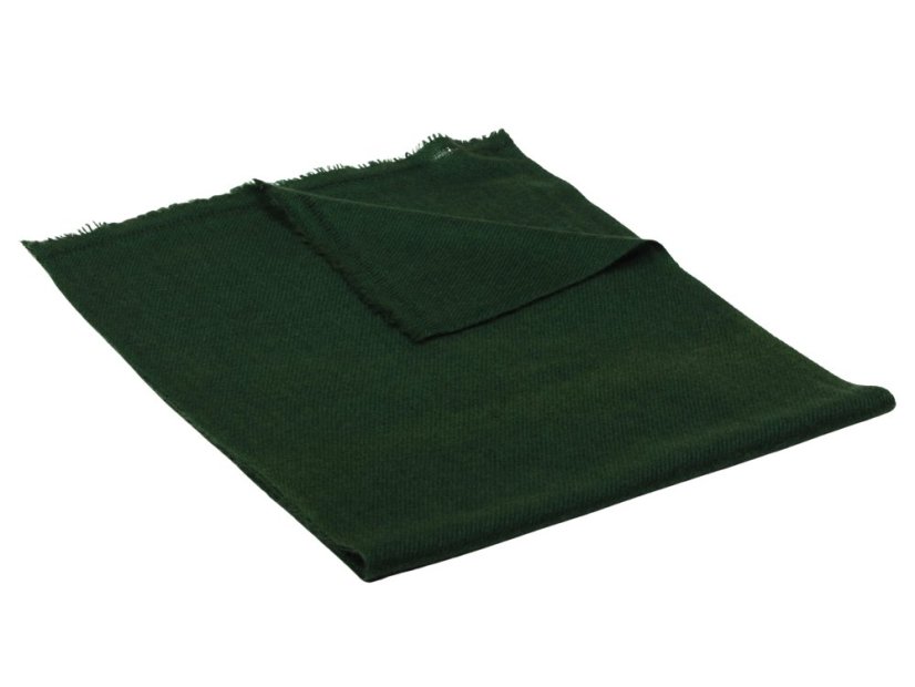 100% kašmírová šála exclusive úzká tmavě zelená