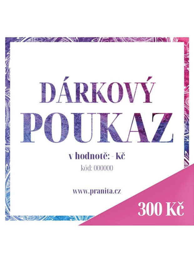 Dárkový poukaz v hodnotě 300 Kč