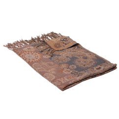 Šála z merino vlny hnědo-šedá