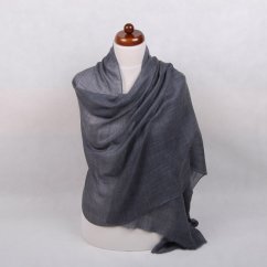 Prstýnková pašmína exclusive tmavě šedá