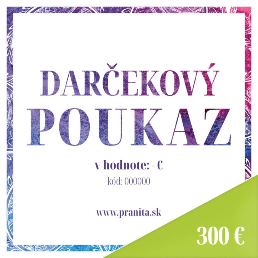 Darčekový poukaz v hodnote 300 €