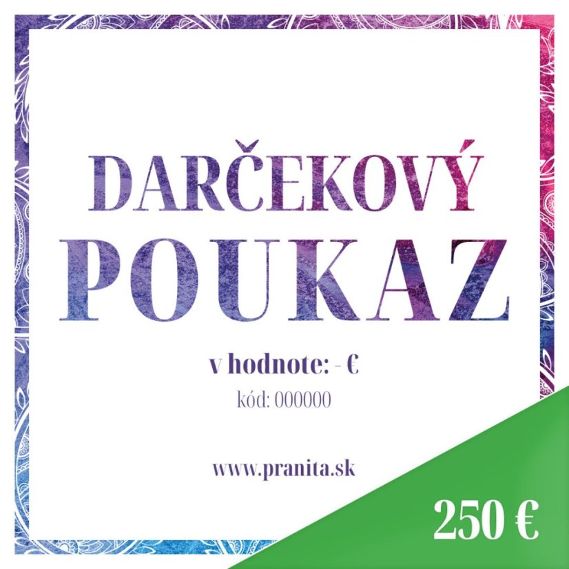 Darčekový poukaz v hodnote 250 €