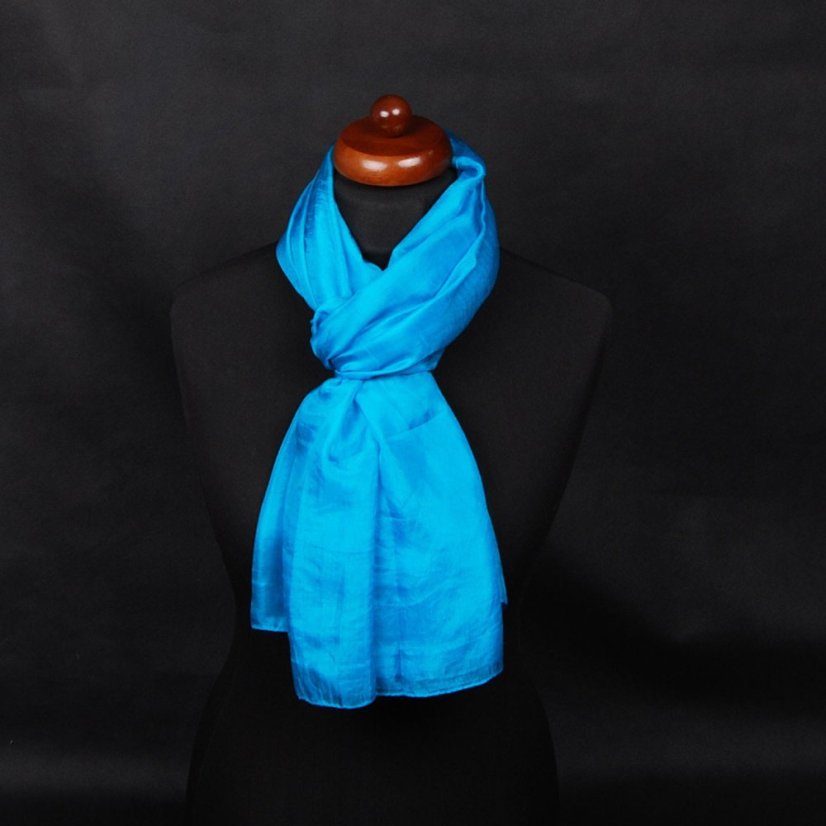 Hodvábny šál veľký tyrkysový