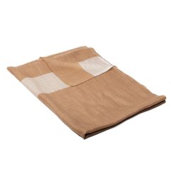 Pashmina aus Kaschmirwolle hellbraun mit Graubeige