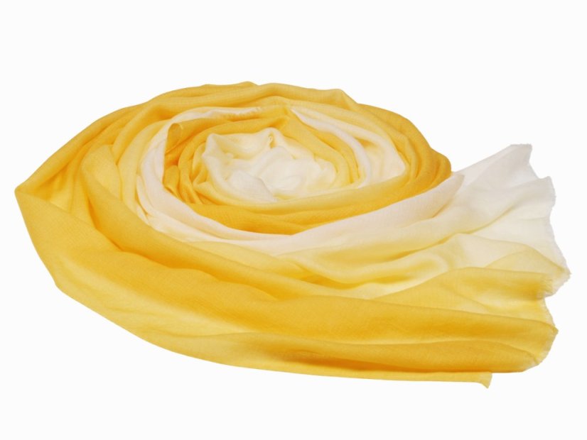 Prstienková pašmína exclusive ombré žltá